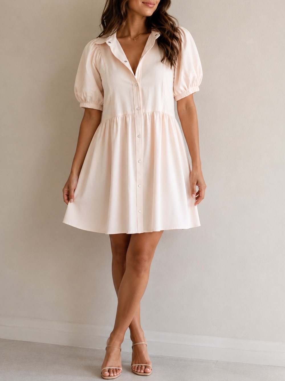 ENTRO The Bubble Sleeve Mini Dress Size Small